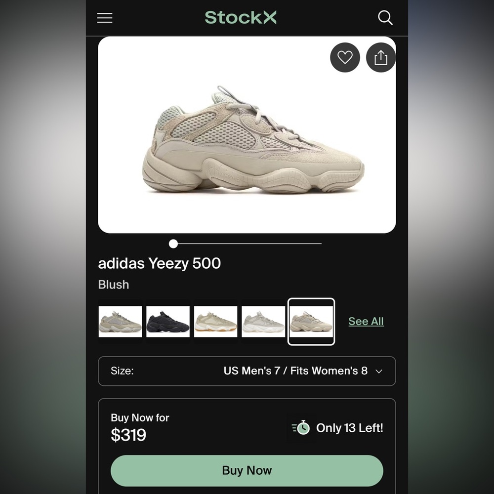 adidas Yeezy 500 in Light Beige